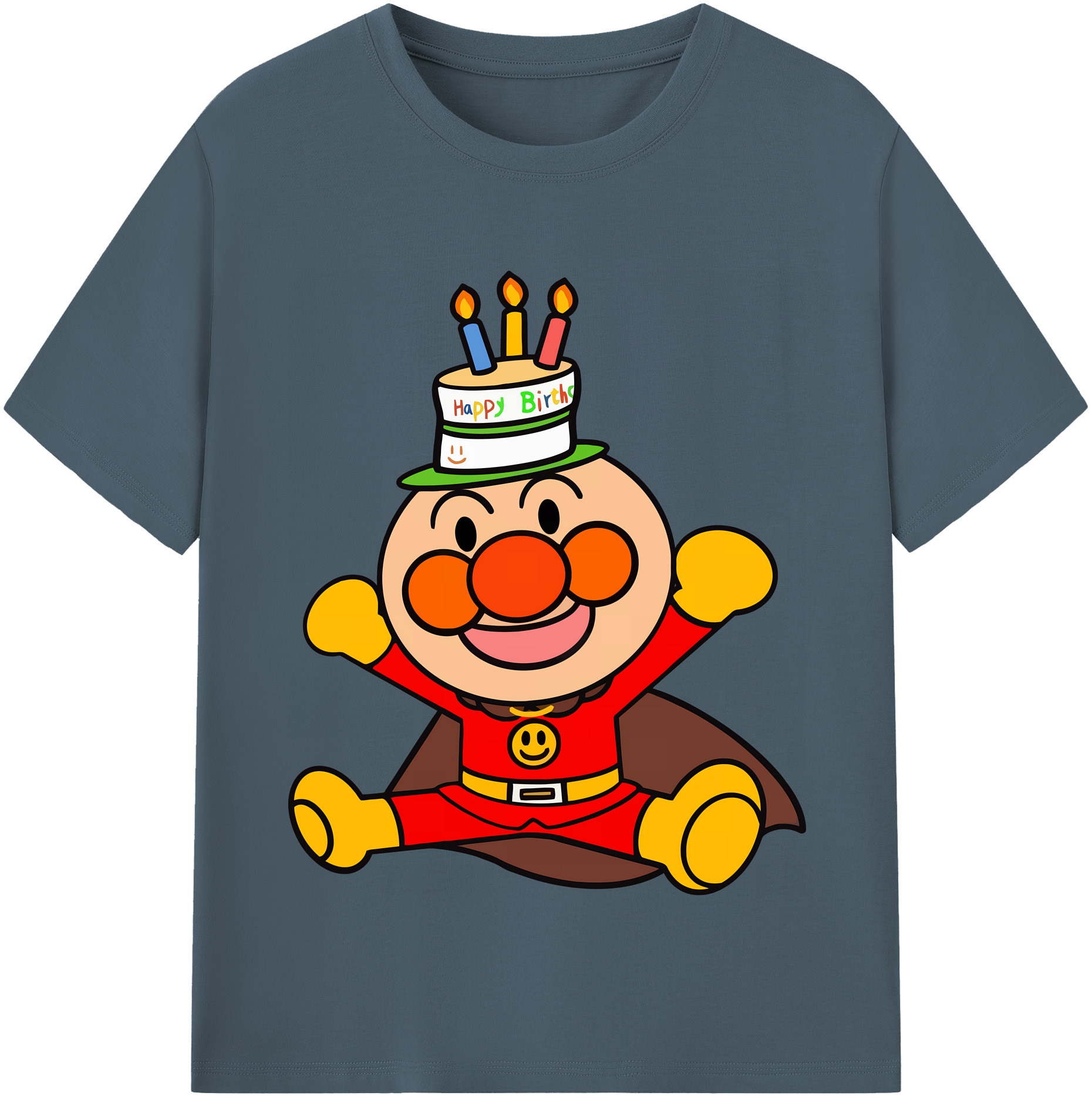 （画像用） アンパンマン Anpanman 綿100％半袖Tシャツ（フロントプリント）